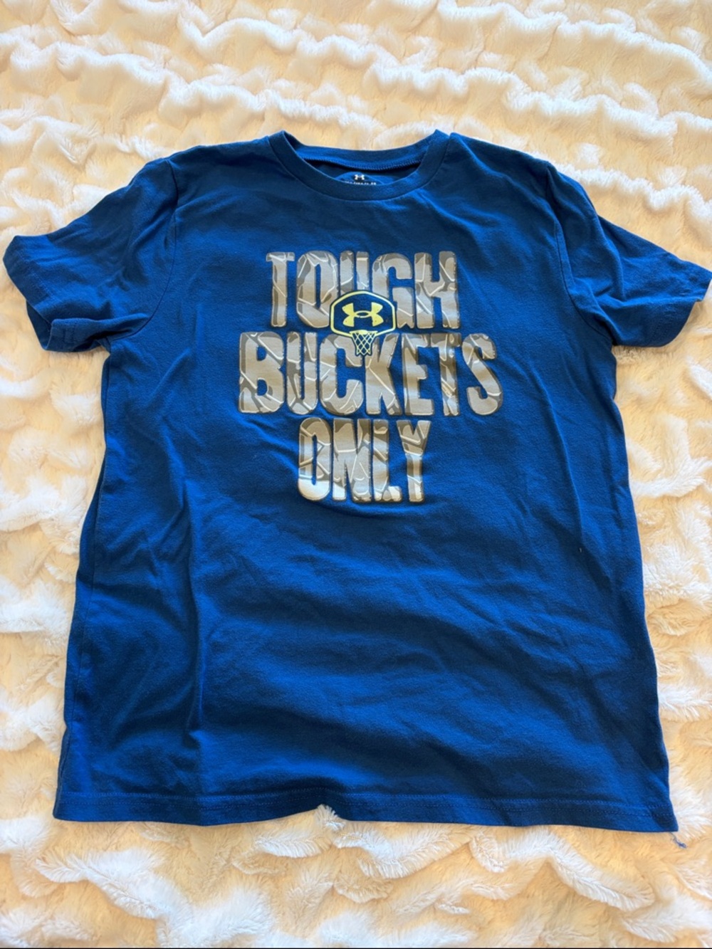 Under Armour Royal Blue 'Tough Buckets Only' Athletic Graphic Tee